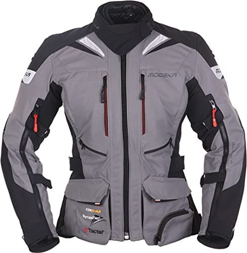 Image of Modeka Panamericana Women's Textile Motorcycle Jacket Grey/Black 34