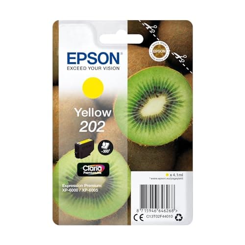 Image of Epson 202 Yellow Kiwi High Yield Genuine, Claria Premium Ink Cartridge