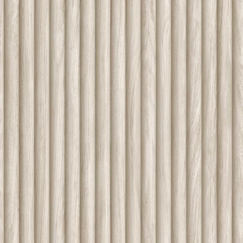 Image of Fine Decor FD44169 Fluted Wood Wallpaper, Ash