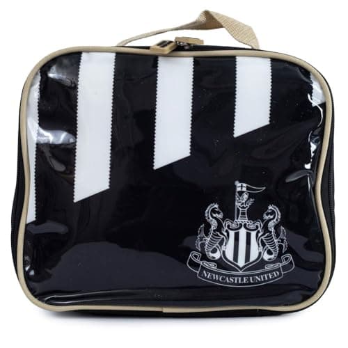 Image of Hy-Pro Officially Licensed Newcastle United F.C. Lunch Bag – Stripe Design, NUFC, Newcastle United Merchandise, Insulated, Portable, Football Gift, Perfect for School or Work