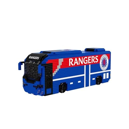 Image of FOCO Officially Licensed Rangers FC Football BRXLZ Bricks 3D Coach Toy Model - Scottish Premiership Construction Toy - 1347 Pieces - Ages 12+ - Sports Merchandise