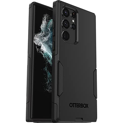 Image of OtterBox Galaxy S22 Ultra Commuter Series Case - Black, Slim & Tough, Pocket-Friendly, with Port Protection