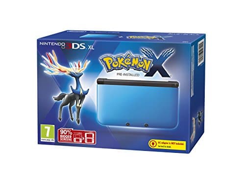 Image of Nintendo Handheld Console XL - Blue and Black Limited Edition with Pokemon X (Nintendo 3DS)