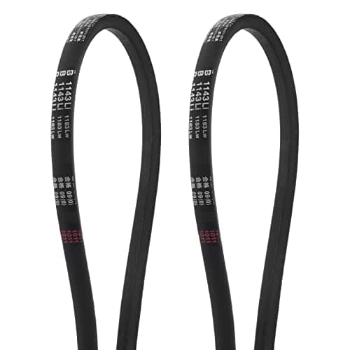Image of sourcing map 2pcs B-1143 V-Belts Drive Belt 1143mm(45") Inner Girth 17mm Top Width B Section Rubber for Power Transmission