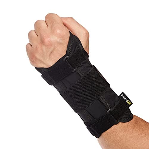 Image of BraceUP Wrist Support Brace with Metal Hand Splint for Carpal Tunnel Wrist Support, Left or Right Hand Support and Tendonitis Arthritis Pain Relief - for Men and Women (S/M, Left Hand)