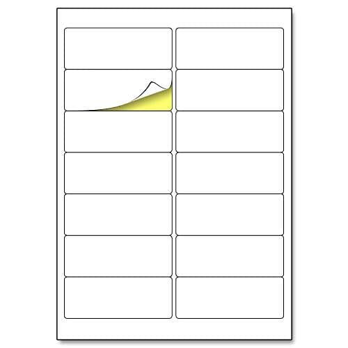 Image of 14 Per Sheet, 25 Sheets - A4 Adhesive Labels Stickers Labels Printable White, Laser & Inkjet Printable - 99.1 x 38.1mm