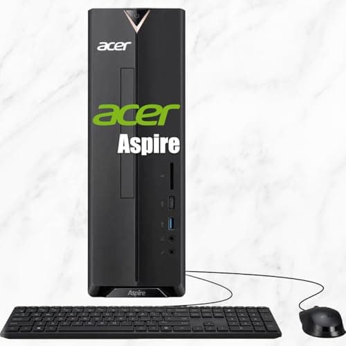Image of acer Aspire XC-840-UB11 SFF Compact 8L Desktop Computer | Intel Celeron N4505, Dual-Core Processor | 16GB RAM, 1TB PCIe SSD | Windows 11 | WiFi 6E | Intel UHD Graphics | Wired Keyboard & Mouse