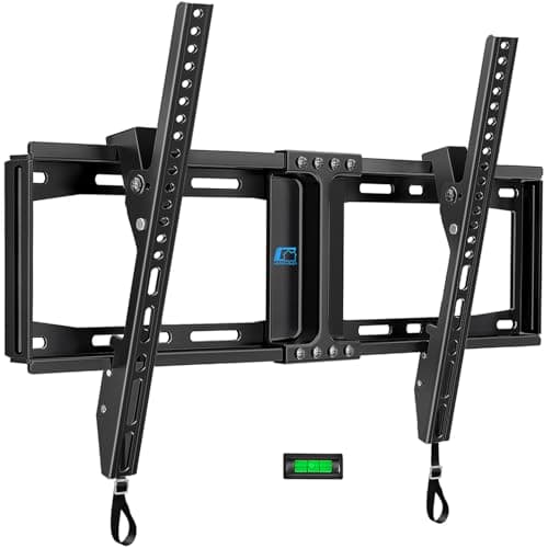 Image of HOME VISION Heavy Duty Tilt TV Wall Mount Bracket for 32-86 Inch Flat/Curved TVs, 75KG/165LBS Capacity, Max VESA 600x400mm, Low Profile, Universal, Fits Most 40 43 50 55 65 70 75+ Inch Monitor, HV9601