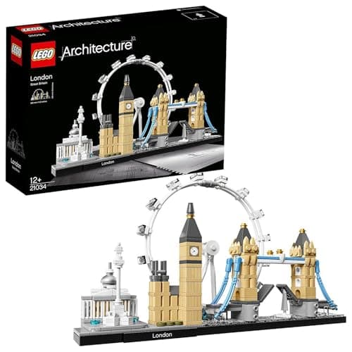 Image of LEGO Architecture Skyline Model Building Set, Model Kit Featuring London Eye, Big Ben, Tower Bridge, Office Home Décor, Collectible Gift Idea for Men, Women and Teens 21034