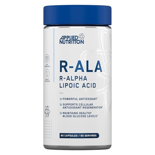 Image of Applied Nutrition R-Alpha Lipoic Acid 200mg - 60 Vegetable R ALA Capsules - Premium Formula (2 Month Supply)