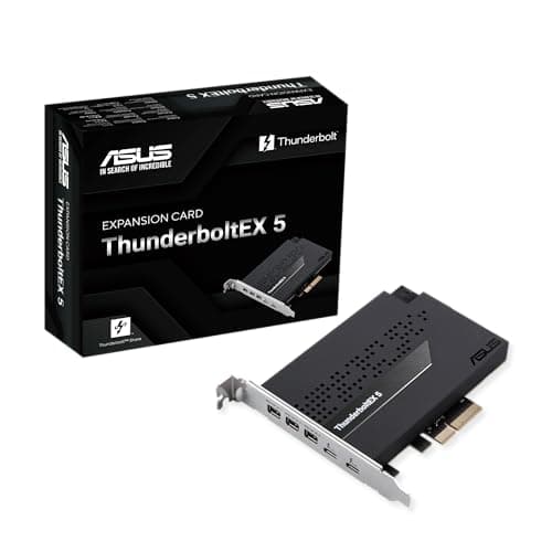 Image of ASUS ThunderboltEX 5 Expansion Card – Dual Thunderbolt™ 5 USB-C Ports, 120Gbps Bandwidth, DisplayPort™ 2.1, PCIe 4.0 x4, USB4®, Compatible for Intel 800 Series Motherboards