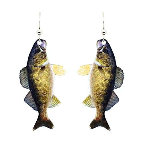 Image of Walleye Hypoallergenic Earrings by d'ears Non-Tarnish Sterling Silver French Hook Ear Wire