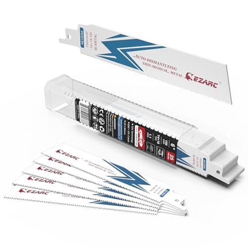 Image of EZARC Reciprocating Saw Blades 25 Pack, 150mm Bi-Metal Sawzall Blades 14+18TPI for Steel Demolition R610DM