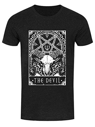 Image of Deadly Tarot Men's - The Devil Heather Black T-Shirt