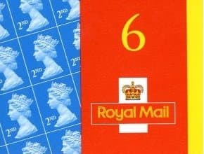 Image of 6 x 2nd Class Standard Stamps Royal Mail Post Office