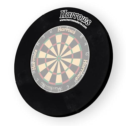 Image of Harrows Dartboard Surround – 4-Piece Wall Protector Ring or Complete Premium Darts Bundle with Board, Trophy Darts & Oche – Home, Club & Gift Set Options (4pc Surround)