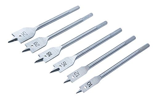 Image of Blue Spot Tools 20203 6 Piece Flat Wood Drill Bits (10-25mm)