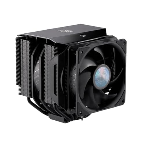 Image of Cooler Master MasterAir MA624 Stealth Dual Tower CPU Air Cooler, Nickel Plated, Aluminum Fins, Push-Pull SickleFlow Fan, 6 Heat Pipes, AMD Ryzen AM4, Intel LGA1700*/1200/115X (MAM-D6PS-314PK-R1)