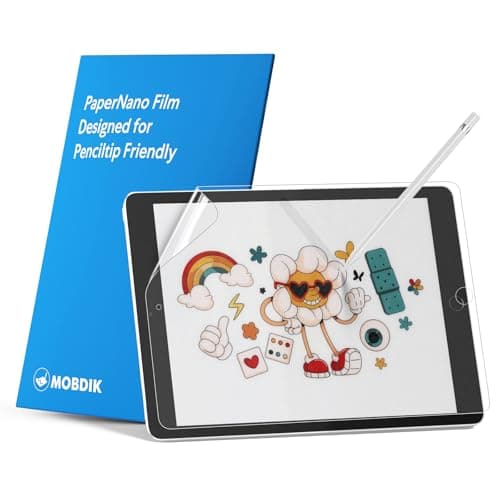 Image of MOBDIK 2 Pack Paper Screen Protector for iPad 6th/5th Generation (9.7 inch, 2018/2017) & iPad Pro 9.7 & iPad Air 2/1, Crafted for Natural Writing, Anti Glare with Easy Installation Kit