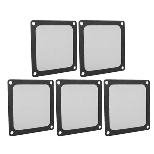 Image of 5Pcs 80mm PC Fan Dust Filter, Magnetic Frame Computer Fan Grills Dust Mesh, PC Cooler Filter Screen Dustproof Case Covers 8cm X 8cm, Black