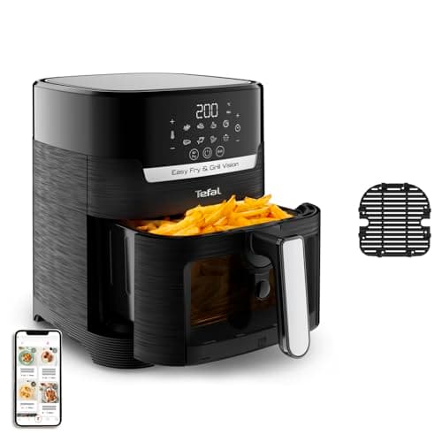 Image of Tefal EY5068 Easy Fry & Grill Vision Hot Air Fryer | 4.2 L Capacity | 2-in-1 Technology | Viewing Window | Extra Crisp Technology | Energy Saving | Touchscreen | Black, Blackone