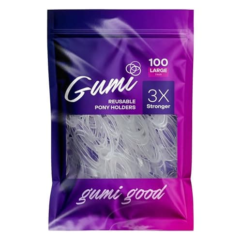 Image of Gumi Clear Elastics 1 inch Hair Band Large