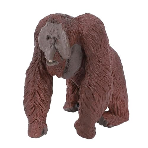 Image of TOPINCN Orangutan Figurine, Wildlife Animal Model, Mini Solid PVC Plastic Ape Collectible Statue, Educational Cognitive Plaything, Jungle Chimpanzee Sculpture for Home Decor