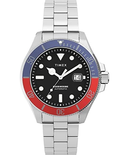 Image of Timex Men's Trend Mechanical 43 mm Watch - Stainless Steel Stainless Steel Bracelet Blue Dial Silver-Tone Case TW2V72100