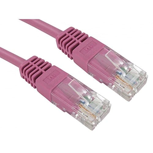 Image of ALIDA SYSTEMS 0.5m Professional Network Cable - Premium Quality (26 AWG 100% Copper Wire) / CAT5e (enhanced) / RJ45 / Ethernet/Patch/LAN/Router/Modem / 10/100 Pink