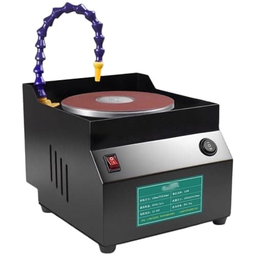 Image of Wet Bench Sander, 3350r/min Electric Knife Sharpener, Wet & Dry Grinder with 10 Pcs Sandpaper, 7 Speeds Adjustable, Forward/Reverse Switching, for Scissors, Metal Working