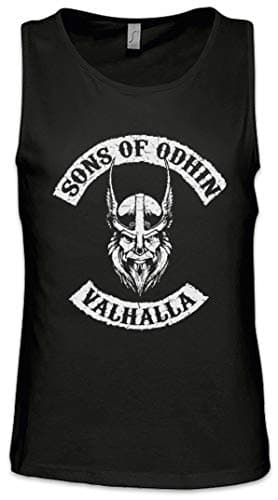 Image of Urban Backwoods Sons of Odhin Men Tank Top Training Gym Vest Shirt Black Size M