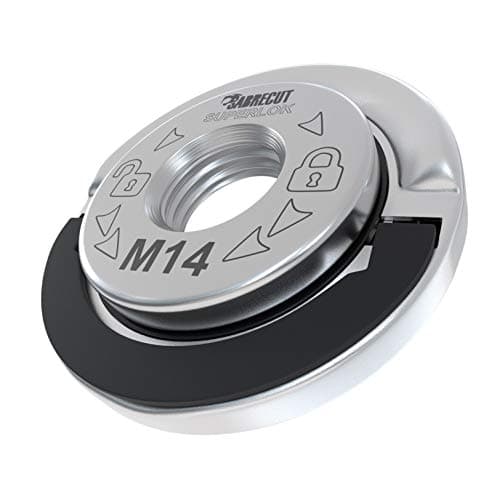 Image of 1 x SabreCut GRNSCB 45mm M14 Quick Change Heavy Duty Stainless Steel Angle Grinder Locking Retaining Flange Nut