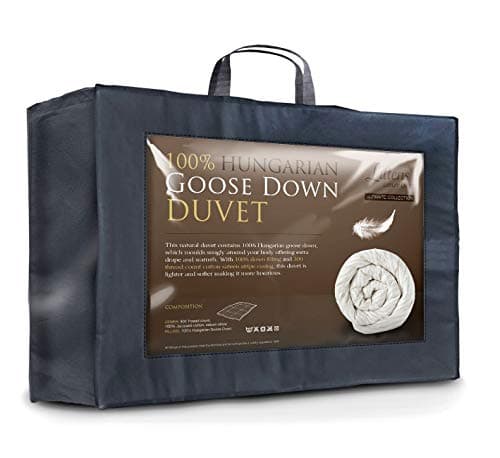 Image of Littens Luxury Ultimate Collection 13.5 Tog Superking Bed Size 100% Hungarian Goose Down Natural Duvet Quilt 300TC 100% Cotton Jacquard, Down Proof (260cm x 220cm)