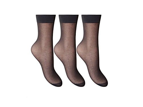 Image of Joanna Gray Comfort Top 15 Denier Anklet Socks (3 Pair Pack) (Diamond)