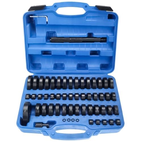 Image of FreeTec 52 Piece Custom Bushing Bearing & Seal Driver Set Bearing Press Kit 18mm - 65mm and 74mm, Oil Seal Driver Insert Tool