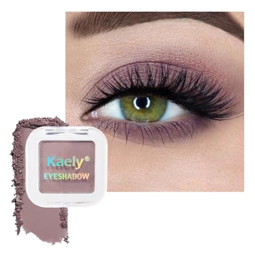 Image of Kaely Eyeshadow, compact, single, matte, monochromatic, mauve-gray, for mature women, neutral powder, pigmented, waterproof, eyeshadow