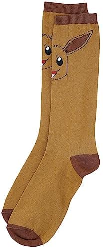 Image of POKEMON Eevee Print Knee High Sock, 1 Pack, Female, 39/42, Brown (KH838664POK-39/42)