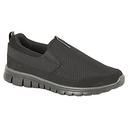 Image of BOYS MENS DEK NEPTUNE SUPER LIGHTWEIGHT MEMORY FOAM BLACK SLIP ON SHOES T875A KD-UK 10 (EU 44)