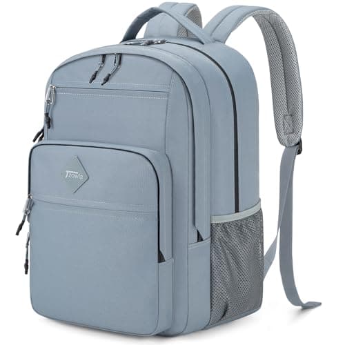 Image of Tzowla School Backpack for Teen Girs and Boys,15.6 Inch Laptop Bookbag for 14-18 Teenage,Lightweight Students Backpacks for College/Campus/High Shool,Water Resistant Casual Daypack(Grey)