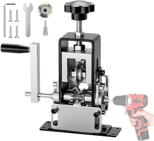 Image of Manual Cable Stripping Machine, Hand Crank or Electric Drill Powered, Portable Wire Stripper Machine, Wire Stripper for 1-25 mm Copper Cable Recycling