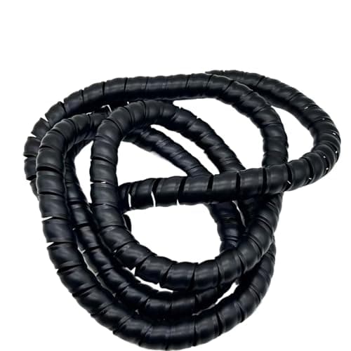 Image of WUDOLI Inner Diameter 10mm Spiral Cable Wrap Sleeve Flexible Tube Protector for Water Hoses Brake Wires tools(Black,5 Meters)