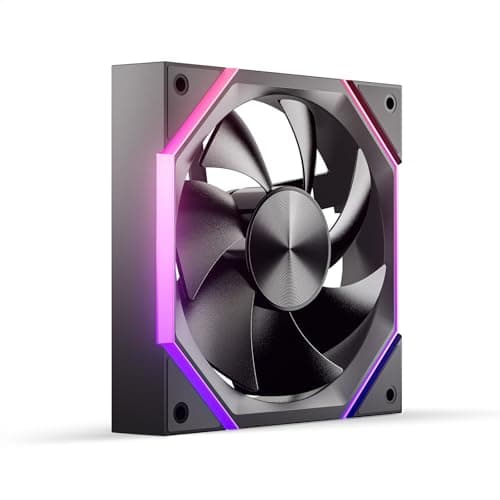 Image of AsiaHorse NYOTA 120mm ARGB PC Case Fan HDB Bearing 2000 RPM High Airflow 61.5 CFM 50000 Hours Lifespan 4Pin PWM 5V 3Pin ARGB Black