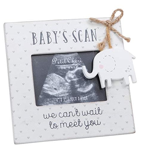 Image of Petit Cheri Baby Scan Photo Frame with Elephant Attachment Gift
