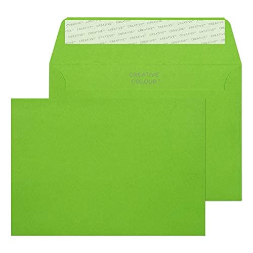 Image of Blake Creative Colour C6 114 x 162 mm 120 gsm Peel and Seal Wallet Envelopes (15107) Lime Green - Pack of 25