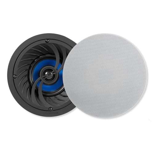 Image of LITHEAUDIO All-In-One 4” Compact Bluetooth Speaker Pair (Active & Passive - 03260), 25W RMS Class D Amplifier Built-In, IP44 Rated, Voice Control, Perfect for Small Bathrooms, Bedrooms, Hotel Rooms