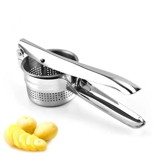 Image of Master Brand Premium Potato Ricer - Stainless Steel Masher for Fluffy Mashed Potatoes, Easy-to-Use Handheld Press with Non-Slip Handle
