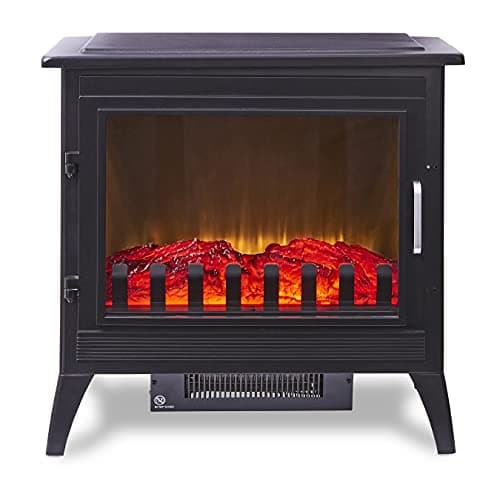 Image of Warmlite WL46036 Chatham Log Effect Stove - Contemporary, 2KW, Black