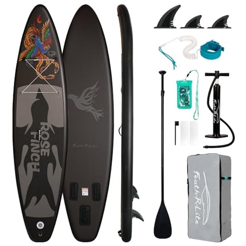 Image of Feath-R-Lite Inflatable Stand Up Paddle Boards Multifunctional Paddle Boards with Hand Pump,Sup Backpack,Leash,Adjustable Paddle,for Adults & Youth of All Skill Levels