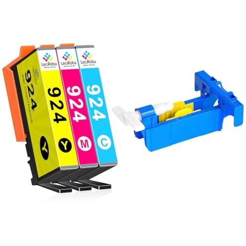 Image of LeciRoba 924 (NO CHIP) Compatible for HP 924 Ink Cartridges use with HP OfficeJet Pro 8120 8123 8030 8133 OfficeJet Pro 8122e 8124e 8125e 8132e 8134e 8135e 8138e 8139e All-in-One Printer (3-COLOR)