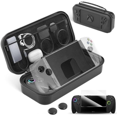 Image of LVVIL Hard Shell Carrying Case for ASUS ROG Xbox Ally / X (2025), Protective Travel Bag Fit ROG Game Console and Adapter with Screen Protector & Thumbstick Cap, Storage Pouch for Xbox Ally X